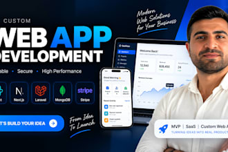 build web app, saas, full stack, laravel, react and ai web app