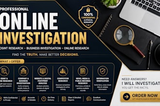 conduct professional online investigation and osint research