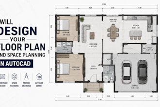 design your floor plan and space planning in autocad