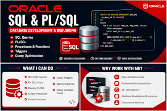 write, fix, and optimize oracle sql and pl sql queries