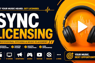 handle professional sync licensing and music pitching to sync license companies