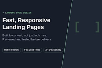 design and build a fast, responsive landing page