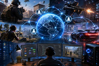 develop multiplayer game with matchmaking, lobby, networking and online system