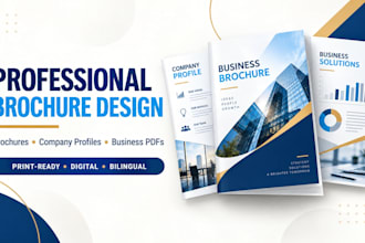 design a professional brochure company profile or business PDF