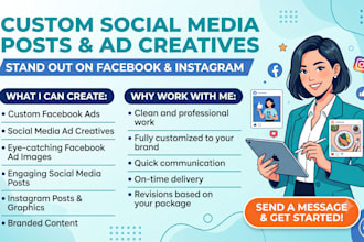 design social media posts, ad creative, facebook ad image, instagram designs