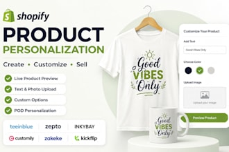 boost shopify sales products using teeinblue zepto inkybay zakeke gelato apliiq