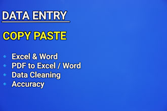 do simple copy paste work and web research tasks