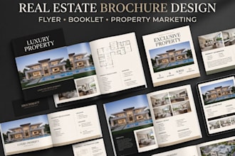 luxury real estate brochure, real estate flyer, property brochure booklet design