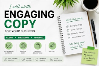 write engaging copy for social media and websites
