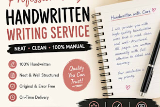handwrite your text in beautiful and neat handwriting