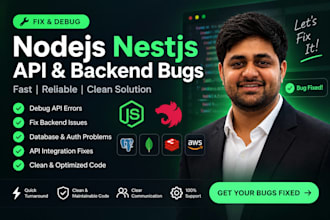fix nodejs nestjs API and backend bugs