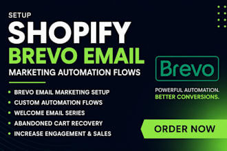 setup shopify brevo email marketing automation flows and welcome abandoned cart
