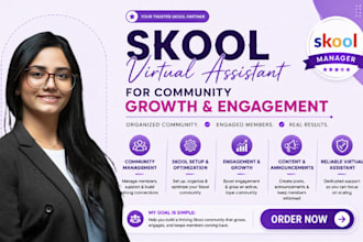 be your expert skool virtual assistance for community growth and engagement
