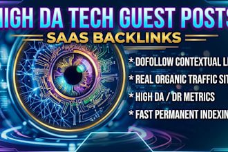 do high da technology guest post with saas backlinks for tech link building