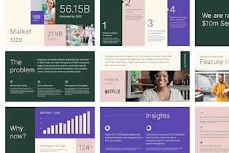 design a modern investor pitch deck for your startup