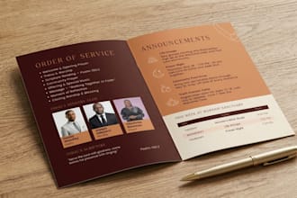 design professional church bulletins and event programs