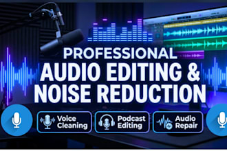 do professional audio editing and voice cleaning