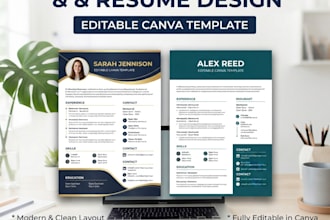 design a professional CV resume in canva