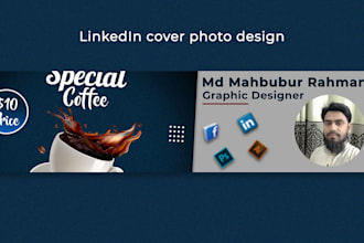 design a professional linkedin banner for your profile