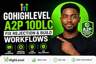 do ghl a2p 10dlc fix rejection build gohighlevel workflows suitedash automation