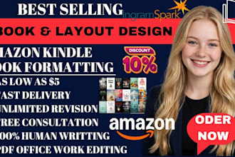do book formatting and layout design for print and kindle