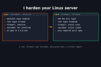 harden and secure your linux vps with a full security report