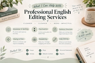 proofread and edit english text for grammar