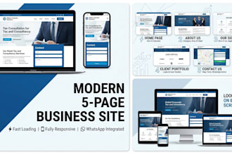 build a responsive 5 page service website for your business