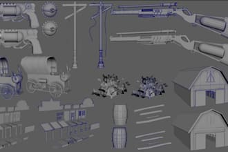 convert or create detailed 3d model, fivem props, gta 5 assets object and weapon