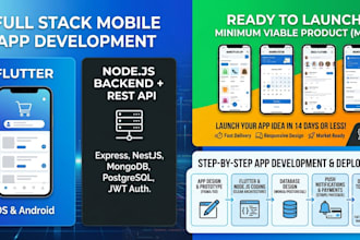 build a flutter app with node js backend and rest api