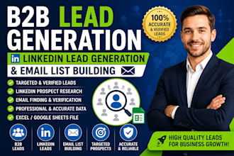 do b2b lead generation, linkedin lead generation and email list building