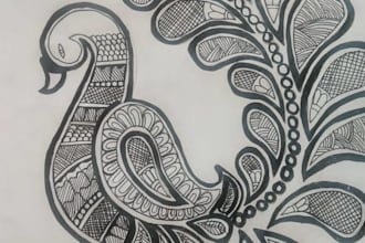 draw custom mandala art, boho pattern and intricate dot mandala designs