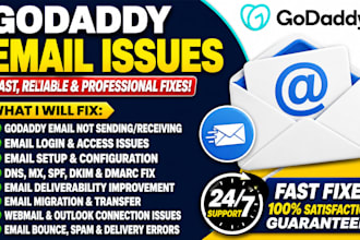 fix email and dns issues for godaddy web hosting email migration fix dns