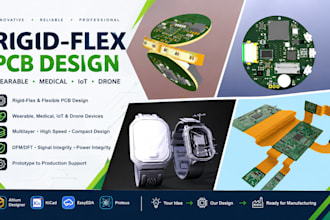 design rigid flex and flexible pcb for wearable medical iot and drones devices