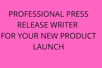 professional press release writer for product launch new store