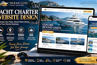 design a luxury yacht charter and boat rental website