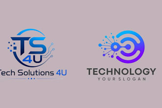 do technology tech software cyber security logo