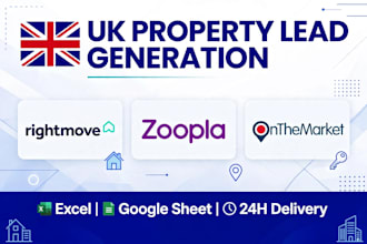 do UK property lead generation from rightmove zoopla onthemarket to excel