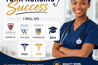 do dnp, capella, msn, walden, nursing, chamberlain and bsn tasks