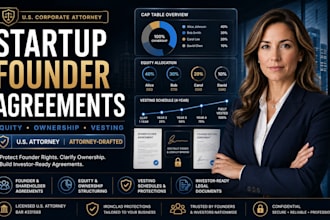 draft a startup shareholder contract for founders and investors