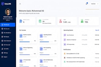 develop a complete lms learning management system for your institute