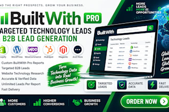 provide targeted builtwith pro technology leads and b2b lead generation