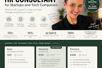 be your HR consultant for startups and tech companies