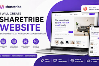 create sharetribe website, sharetribe flex, sharetribe marketplace, muti vendor