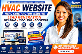 hvac website hvac contractor website lead generation heating cooling booking