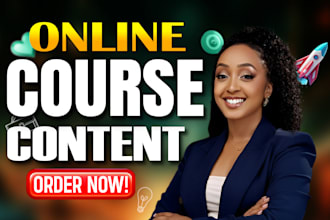 create online course content, course development, ai video course creation
