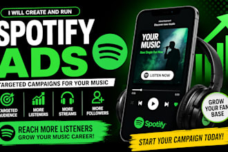create and run targeted spotify ads campaigns for your music
