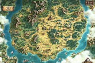make vintage treasure hunt and fantasy maps for dnd games,
