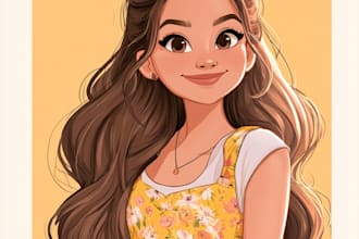 portrait into a disney style cartoon