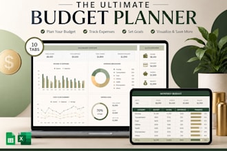 create you any custom excel google spreadsheet template to sell online on etsy
